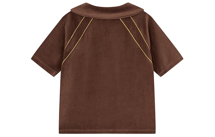 Champion SS25 WOMENS CASUAL Поло с V-образным вырезом и регланными рукавами из 100% хлопкового вельвета - изображение 2