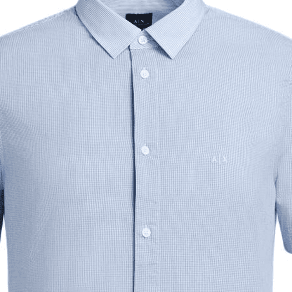 Рубашка ARMANI EXCHANGEAE SS24 Рубашка Мужская Синяя - изображение 6