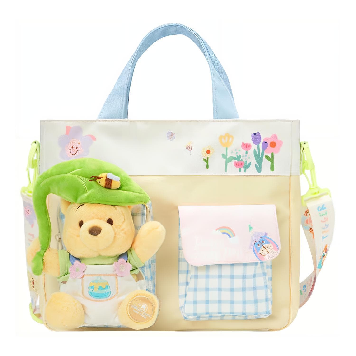 Сумка Disney Сумка из полиэстерового волокна Tote Сумка для покупок Сумка через плечо Сумка унисекс Светло-желтая - изображение 1