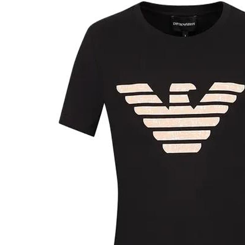 Футболка EMPORIO ARMANI T-рубашка женская черная - изображение 2