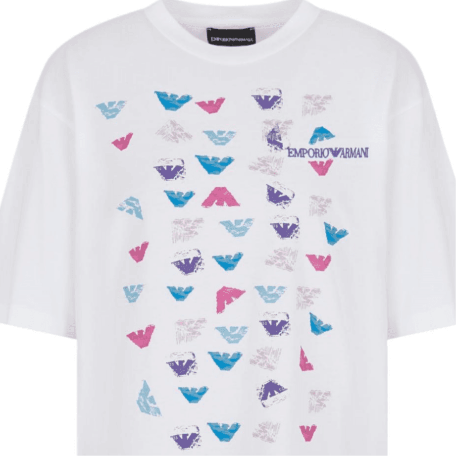 Футболка Emporio Armani T-рубашка женская белая - изображение 2