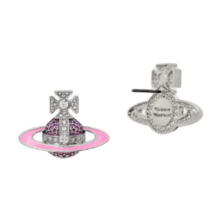 Серьги Vivienne Westwood Оригинальный дизайн Серьги с брассовыми штифтами Женские Фиолетовые - изображение 3