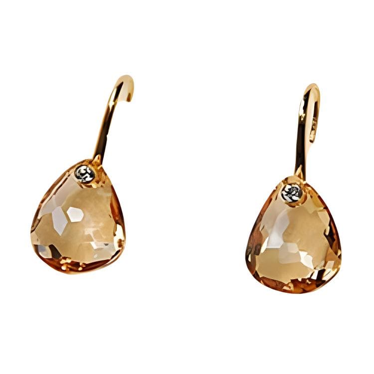 Серьги Серьги из искусственного хрусталя Swarovski женские золото - изображение 2