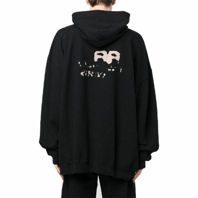 Худи Balenciaga FW22 Logo Hoodie Black - изображение 3