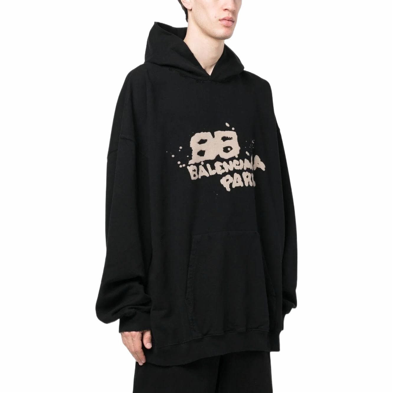 Худи Balenciaga FW22 Logo Hoodie Black - изображение 5