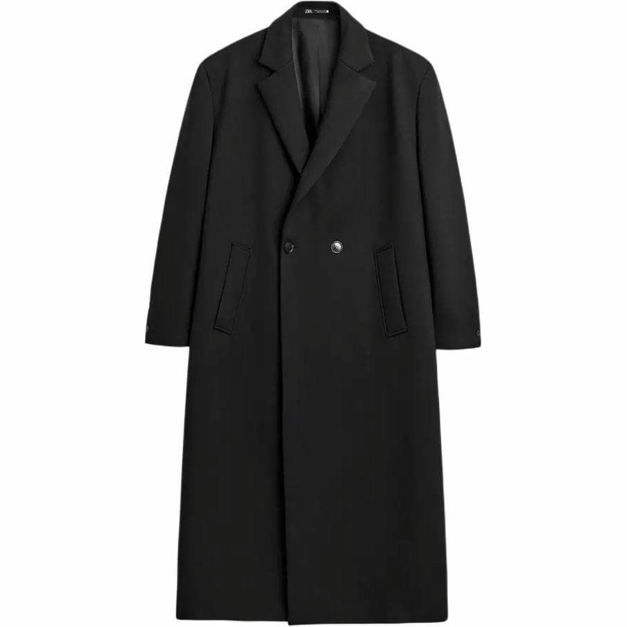 Пальто ZARA Long Coat Black - изображение 1