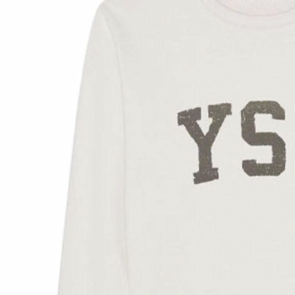 Кофта Saint Laurent Logo Crewneck Sweatshirt White - изображение 7