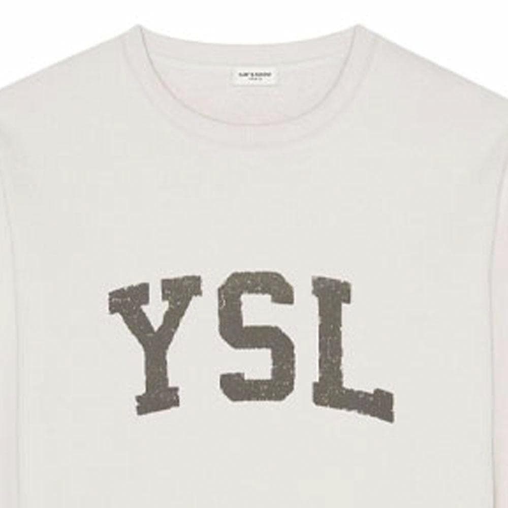 Кофта Saint Laurent Logo Crewneck Sweatshirt White - изображение 6