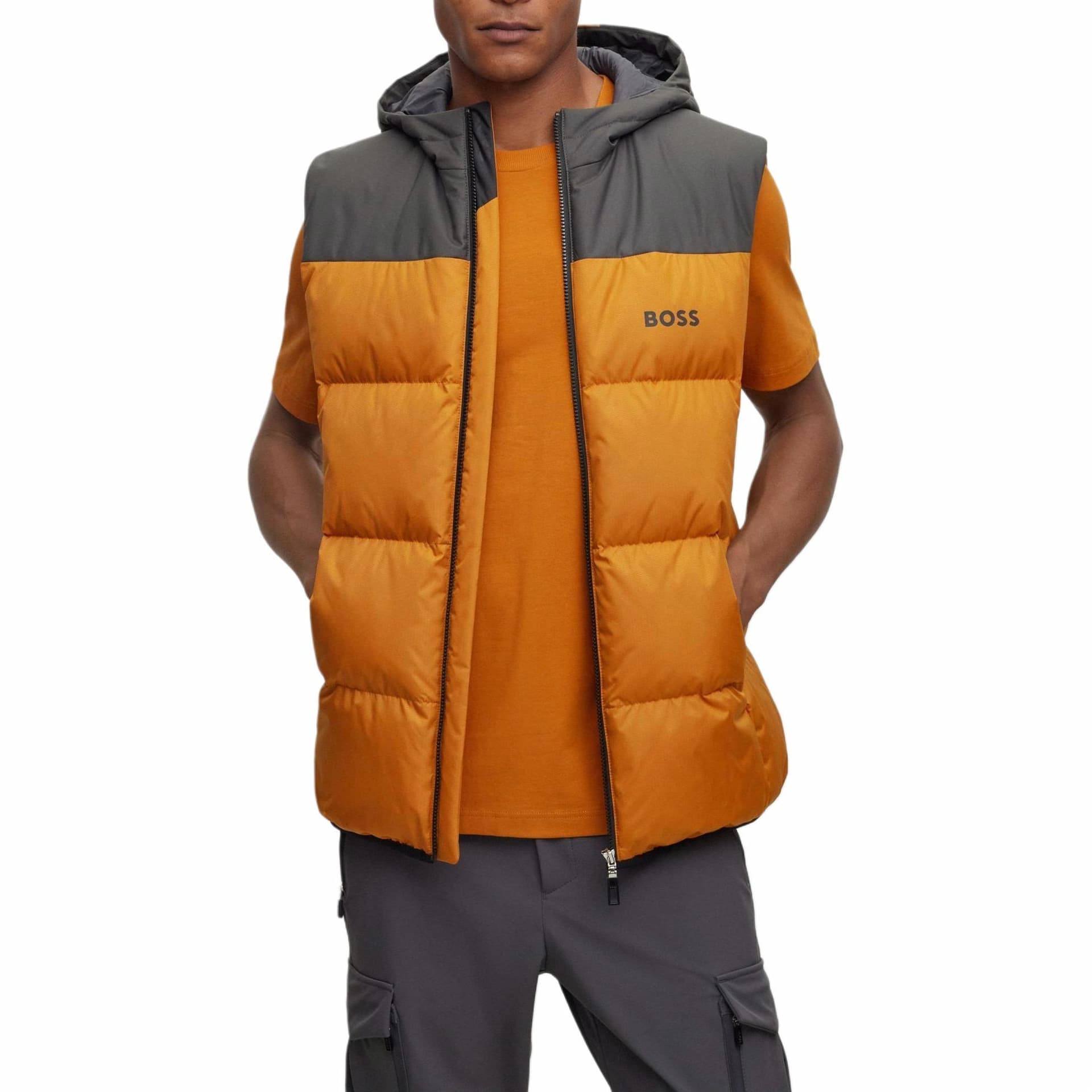 Зимняя куртка HUGO BOSS Water-Repellent Hooded Gilet With Logo Detail - изображение 2
