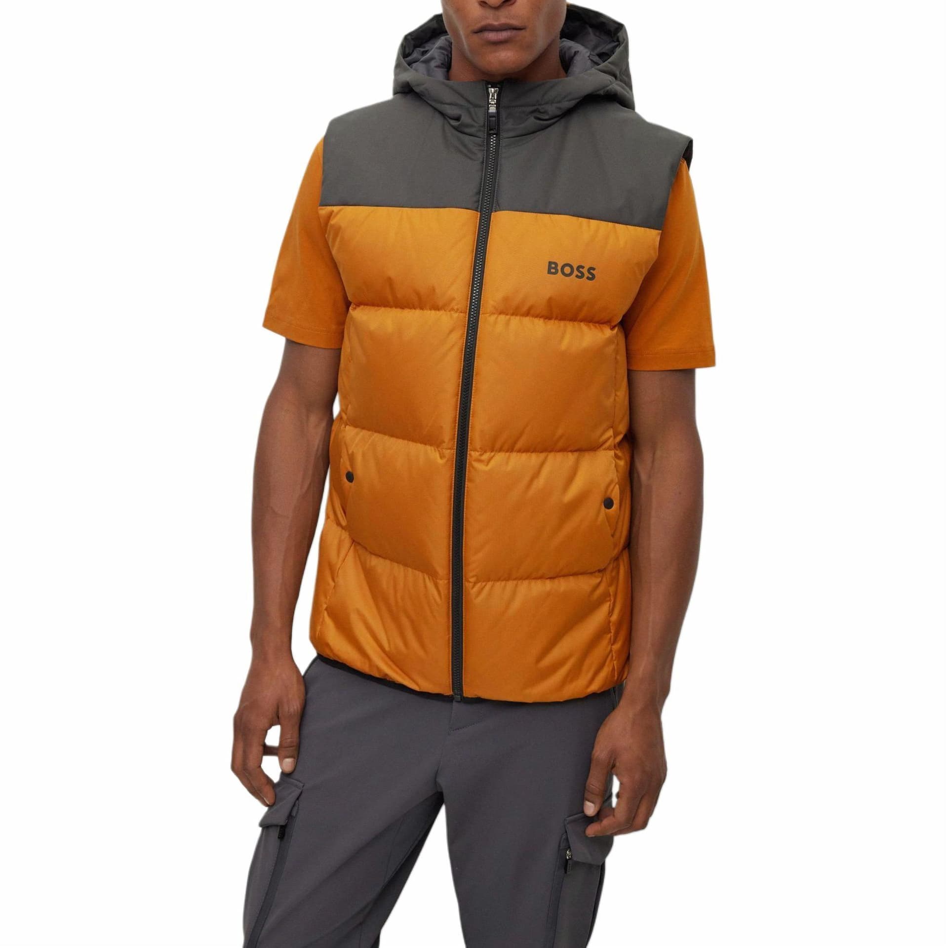 Зимняя куртка HUGO BOSS Water-Repellent Hooded Gilet With Logo Detail - изображение 3