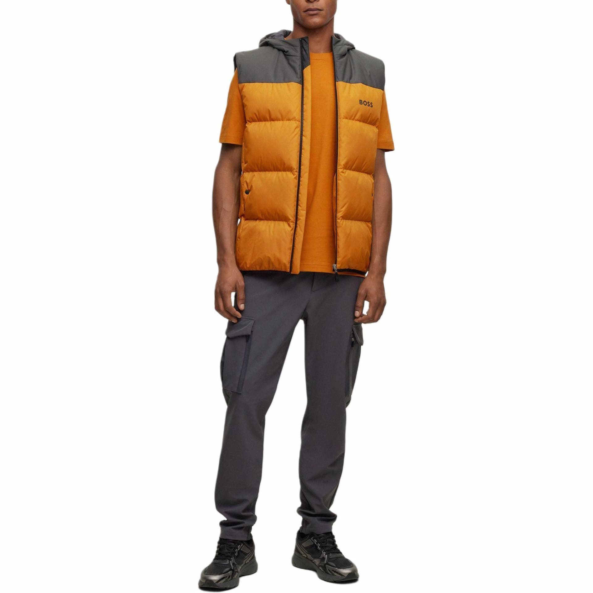 Зимняя куртка HUGO BOSS Water-Repellent Hooded Gilet With Logo Detail - изображение 4