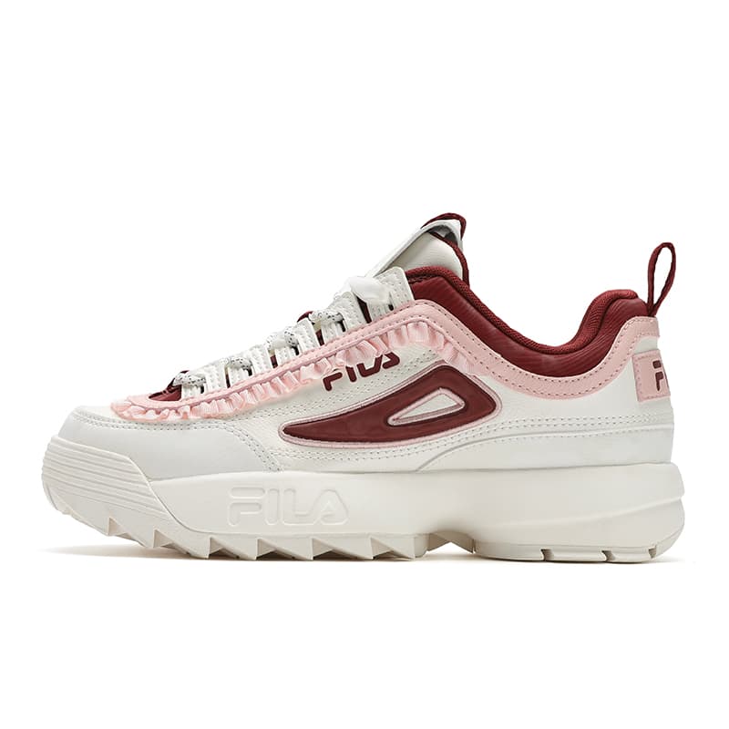 Кроссовки FILA Disruptor 2 Амортизация Износостойкий Низкий Топ Повседневная Обувь Женская Белый Красный - изображение 1