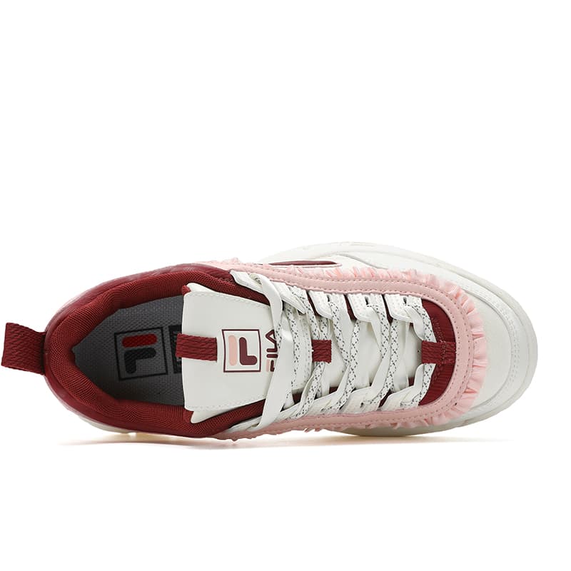 Кроссовки FILA Disruptor 2 Амортизация Износостойкий Низкий Топ Повседневная Обувь Женская Белый Красный - изображение 4