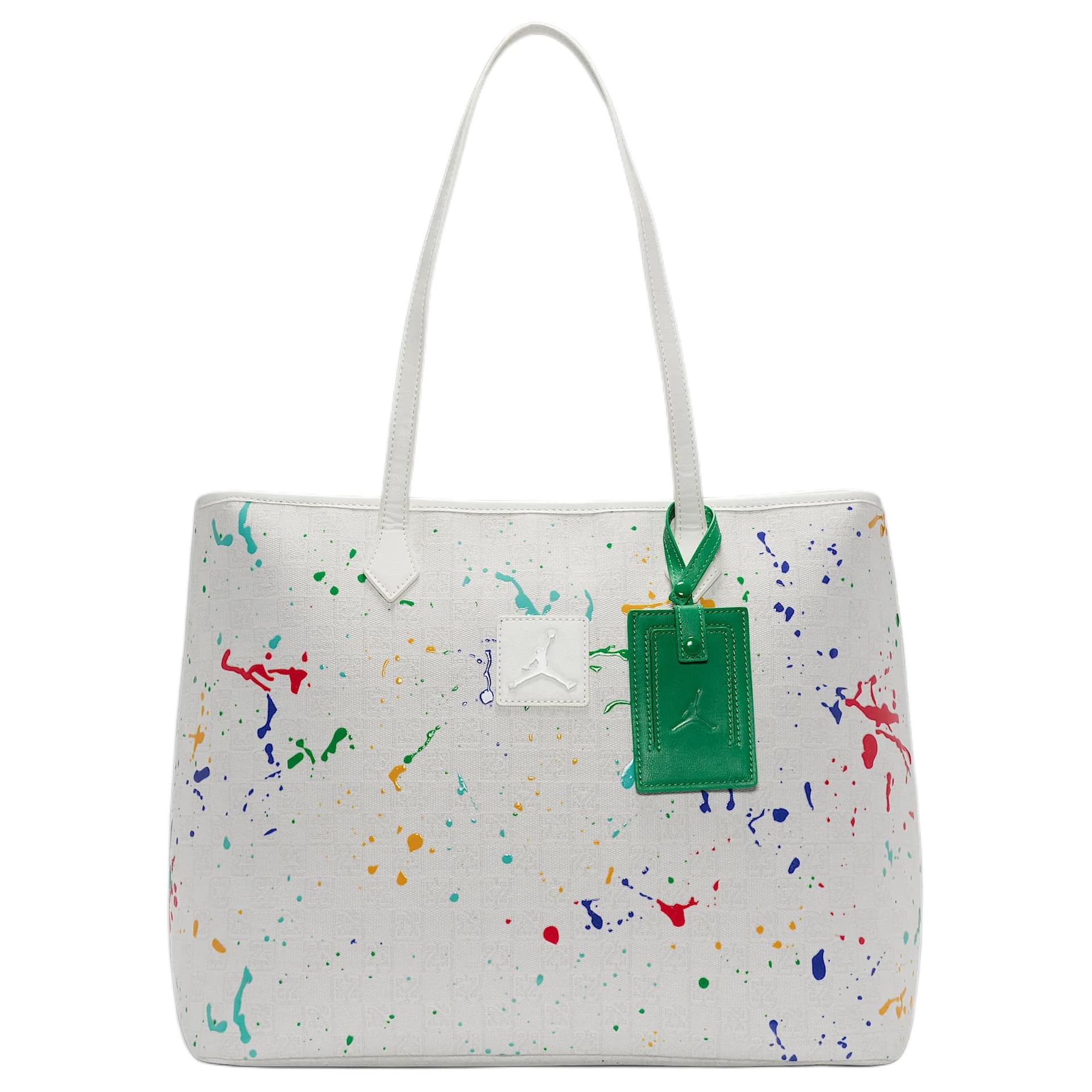 Мини-сумка Jordan Monogram 32L Монохромный тотем граффити Полиэстер Сумка Тоут Сумка для покупок Сумки через плечо Обычный размер Мужской Белый - изображение 1