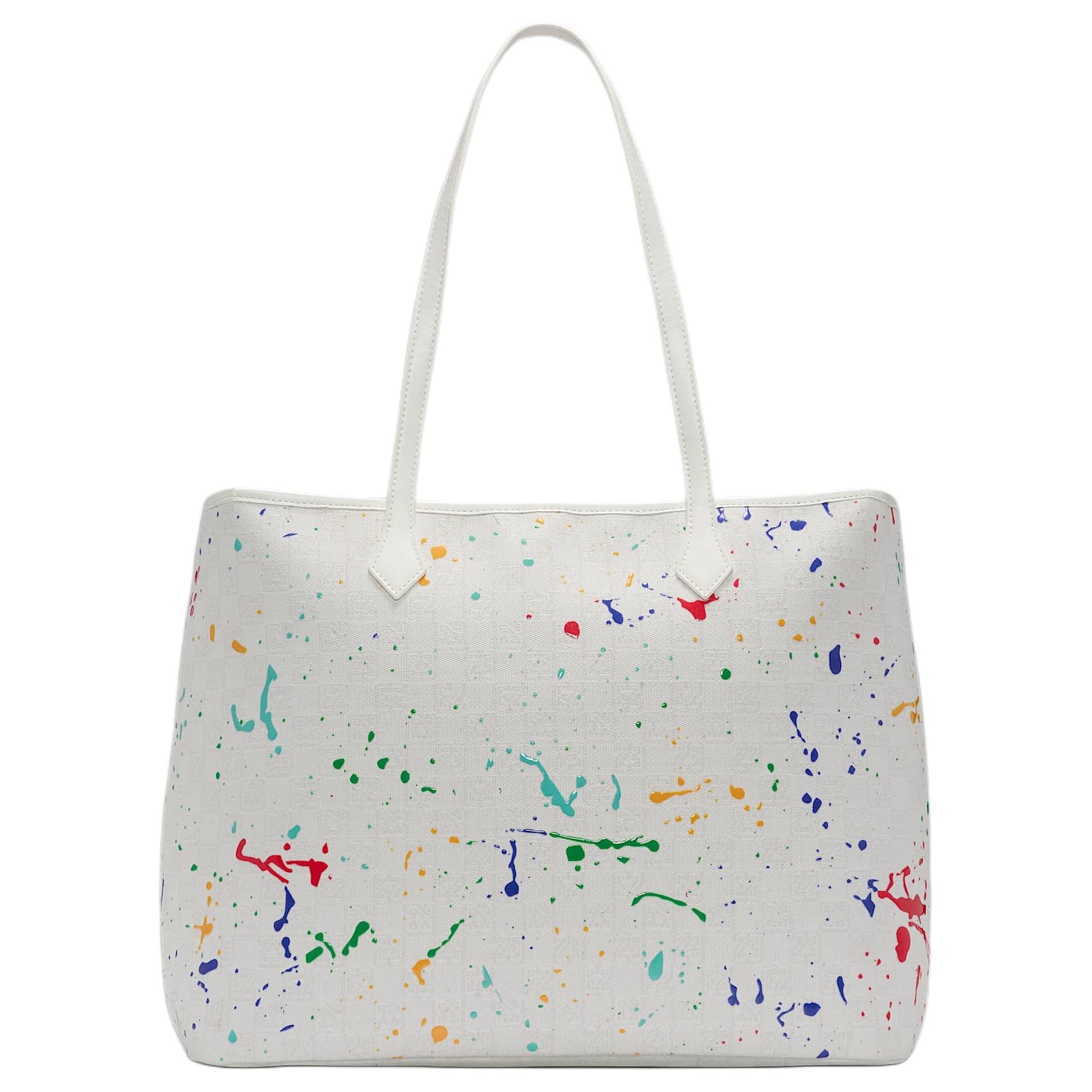 Мини-сумка Jordan Monogram 32L Монохромный тотем граффити Полиэстер Сумка Тоут Сумка для покупок Сумки через плечо Обычный размер Мужской Белый - изображение 3
