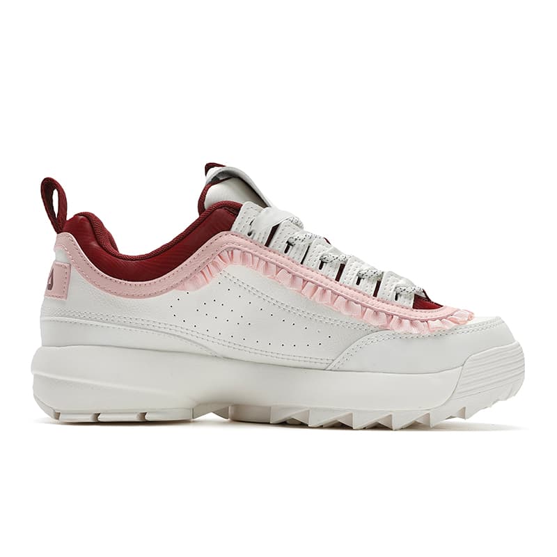Кроссовки FILA Disruptor 2 Амортизация Износостойкий Низкий Топ Повседневная Обувь Женская Белый Красный - изображение 2