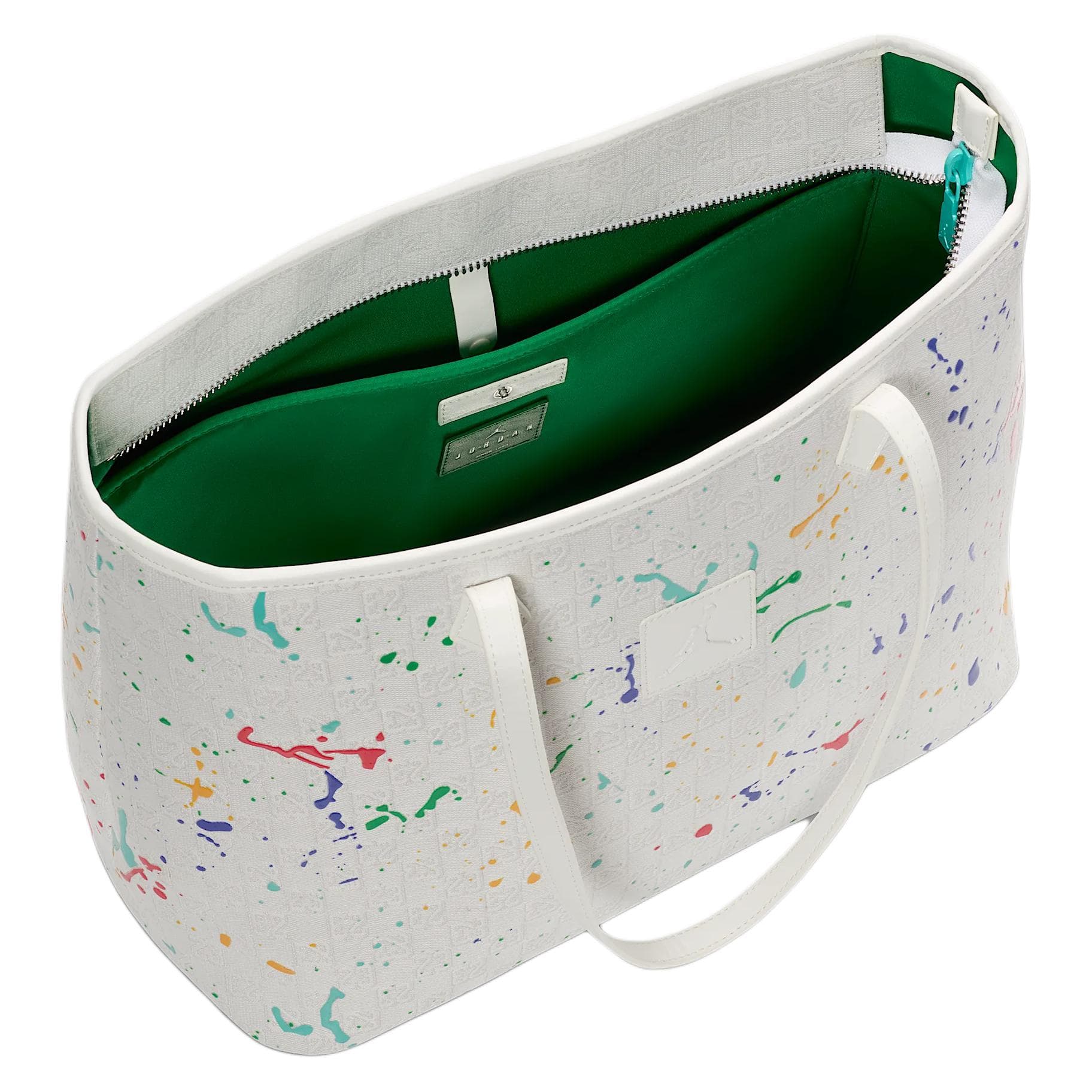 Мини-сумка Jordan Monogram 32L Монохромный тотем граффити Полиэстер Сумка Тоут Сумка для покупок Сумки через плечо Обычный размер Мужской Белый - изображение 4