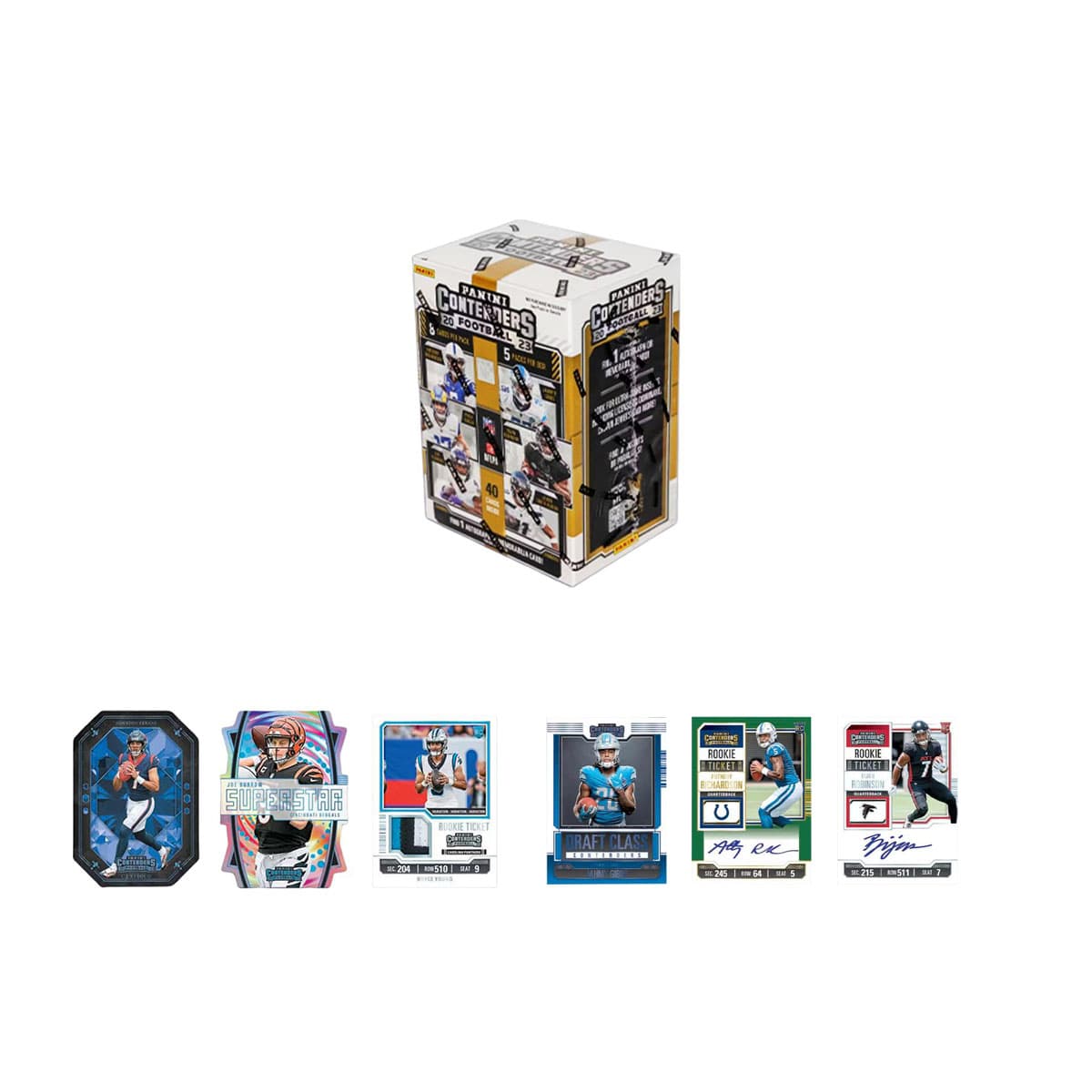 Коллекционные карточки PANINI 2023 Contenders Football Blaster Регби Коллекционная карта Игрокские карточки Спортивные карты Целая коробка - изображение 1