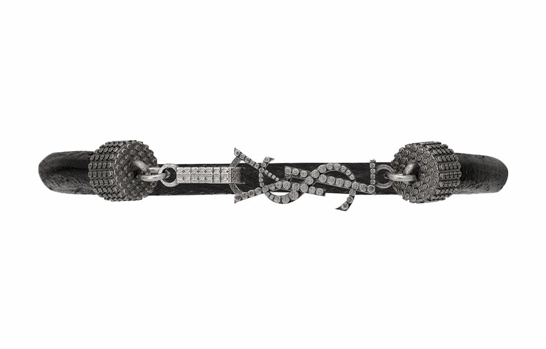 Браслет Saint Laurent YSL Logo Leather Bracelet - изображение 2