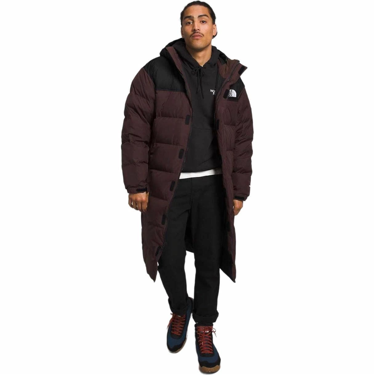 Пальто The North Face Mid-Length Down Hoodie Coat Coal Brown - изображение 6