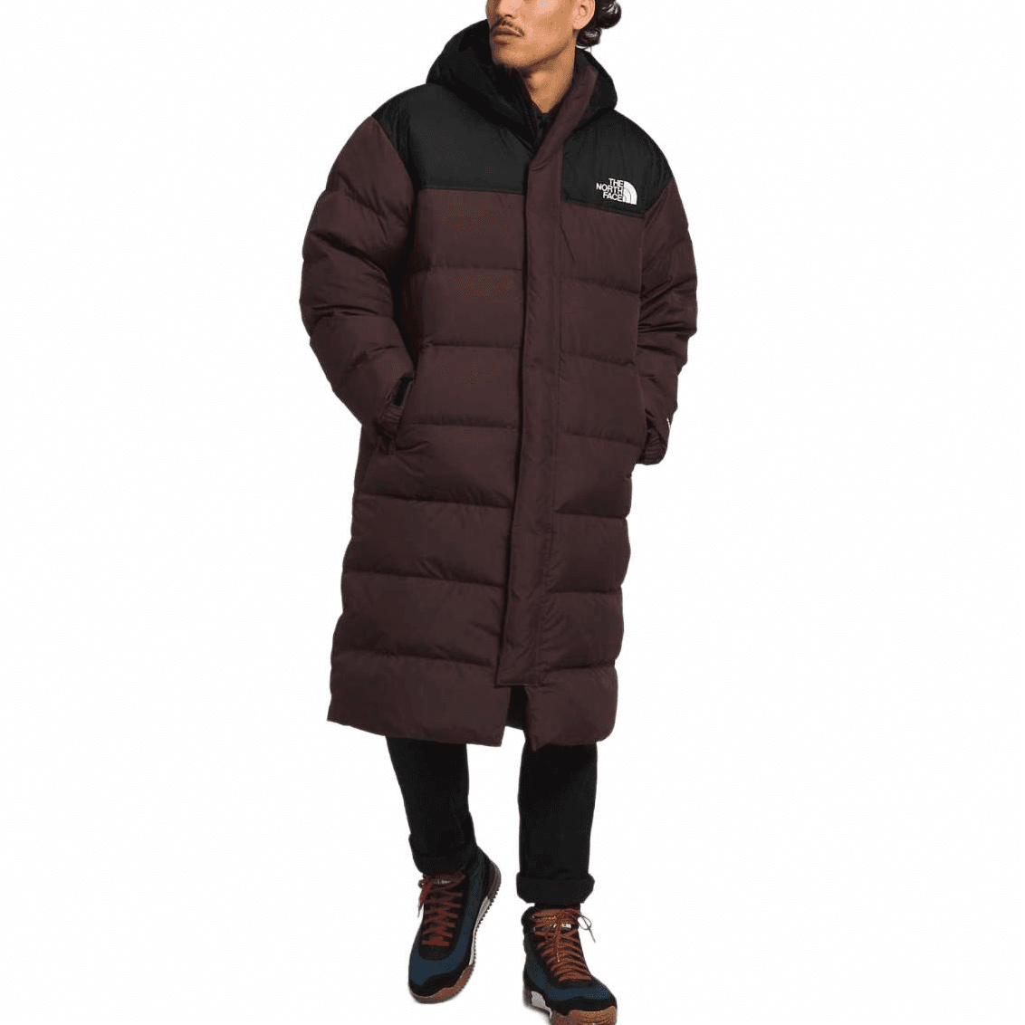 Пальто The North Face Mid-Length Down Hoodie Coat Coal Brown - изображение 3