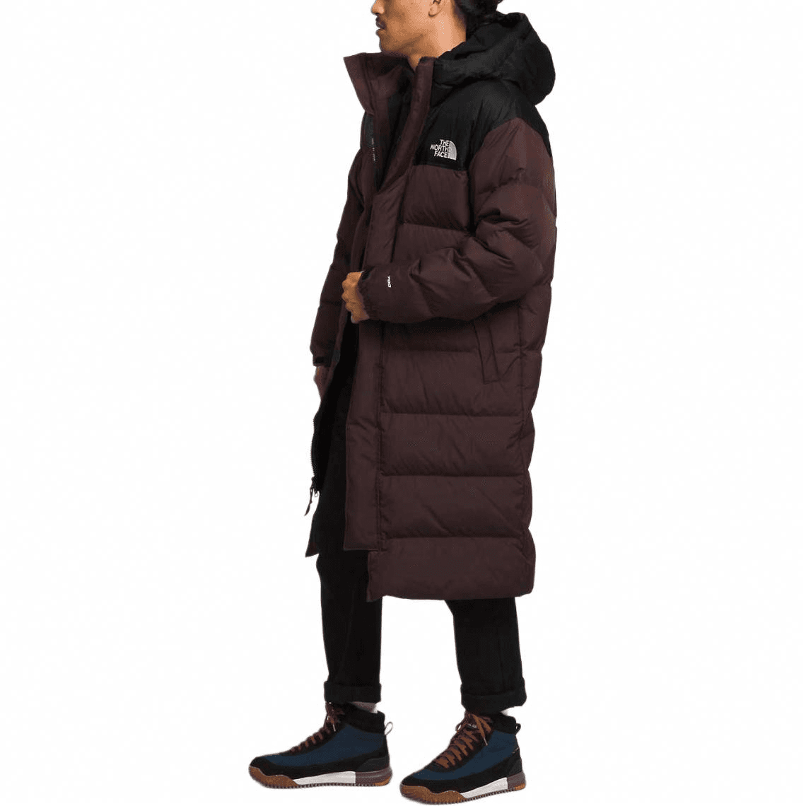 Пальто The North Face Mid-Length Down Hoodie Coat Coal Brown - изображение 5