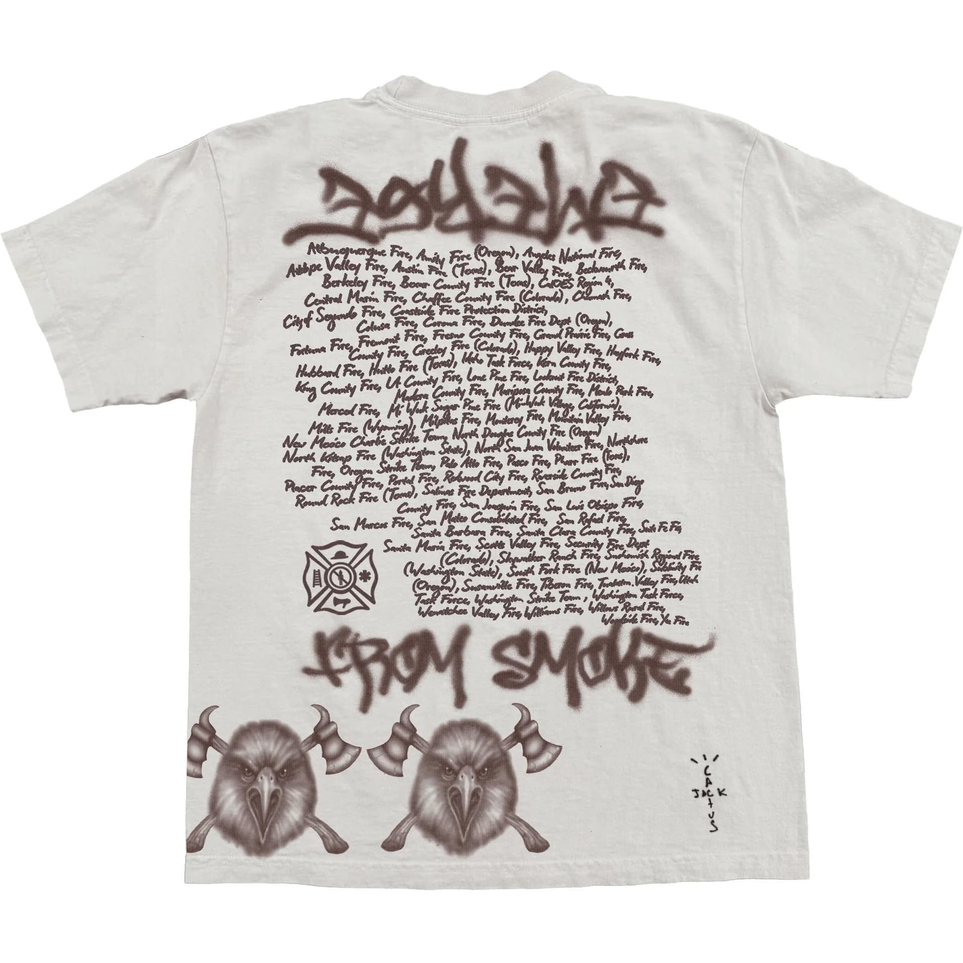 Футболка Travis Scott SS25 T Рубашка Унисекс Светло-Серый - изображение 2