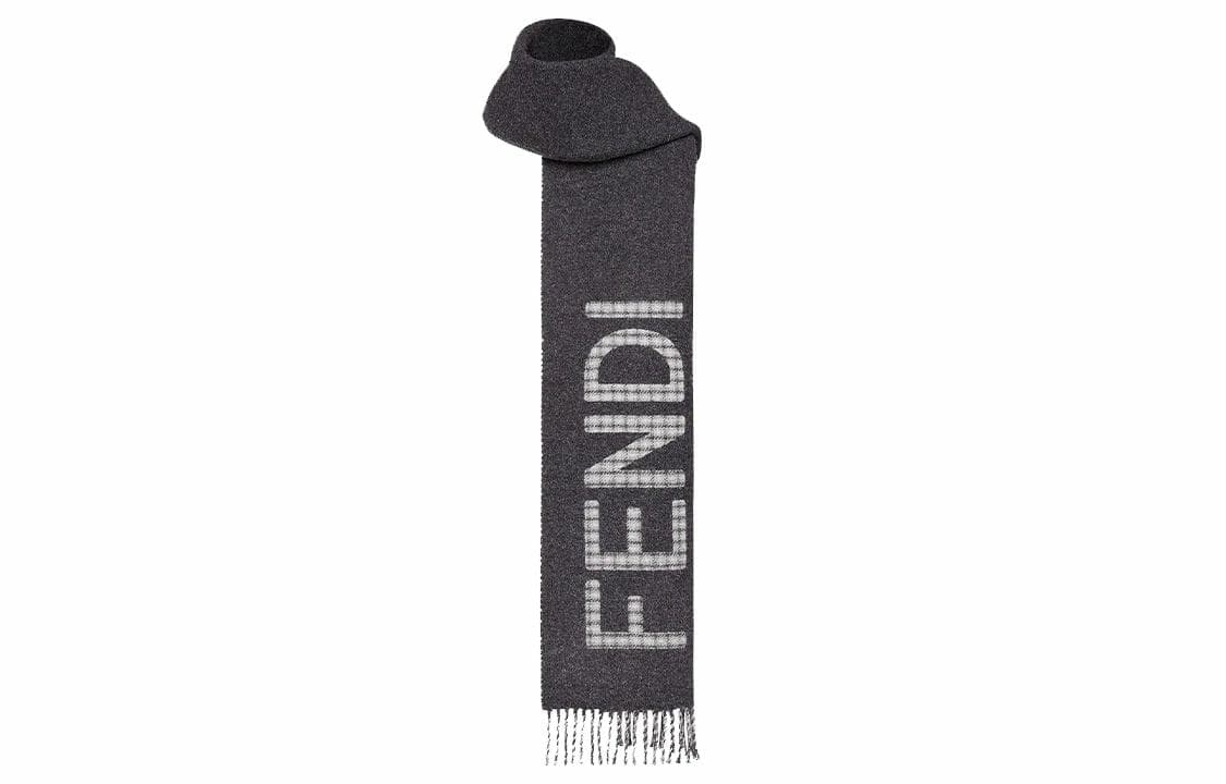 Шарф Fendi Checkered Reversible Wool Cashmere Scarf - изображение 2