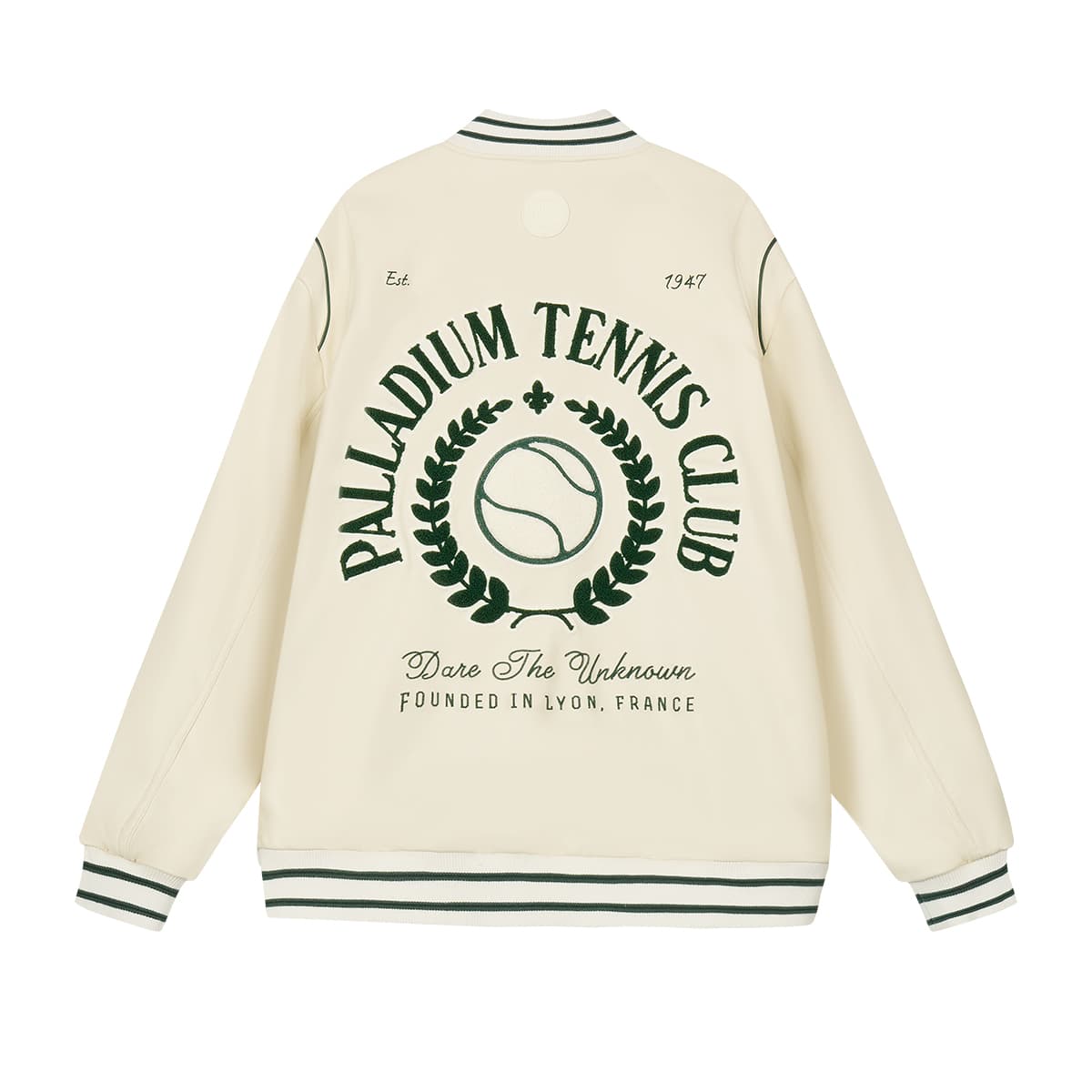Бомбер Palladium Tennis Collection Ветрозащитный износостойкий бейсбольная куртка мужской ванильный - изображение 2