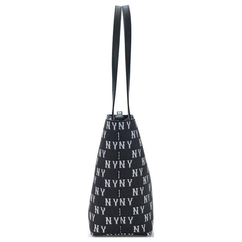 Мини-сумка MLB New York Yankees Monogram Полиэстеровая сумка для ноутбука Унисекс Черная - изображение 4