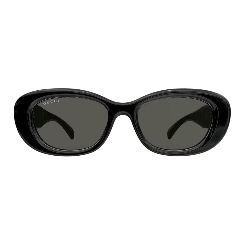 Солнцезащитные очки Gucci Литьевые Окуляры OVAL SUNGLASSES Женские Черные - изображение 2