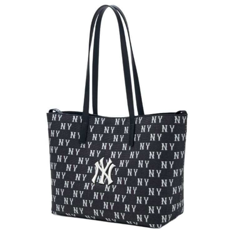 Мини-сумка MLB New York Yankees Monogram Полиэстеровая сумка для ноутбука Унисекс Черная - изображение 2