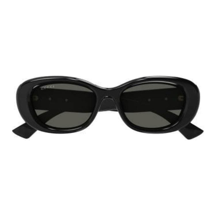 Солнцезащитные очки Gucci Литьевые Окуляры OVAL SUNGLASSES Женские Черные - изображение 3