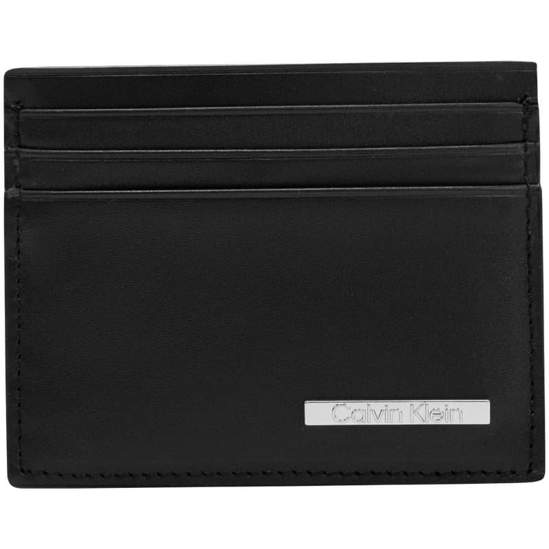 Картхолдер calvin klein SS25 Коровья кожа Картхолдер Обычный (стандартный) Мужской Космический черный - изображение 1