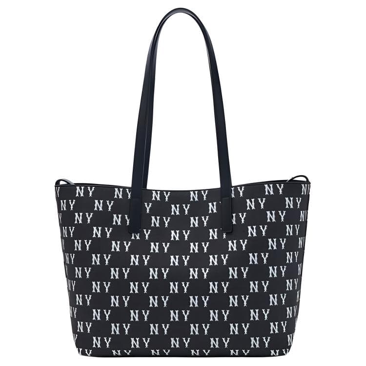 Мини-сумка MLB New York Yankees Monogram Полиэстеровая сумка для ноутбука Унисекс Черная - изображение 3