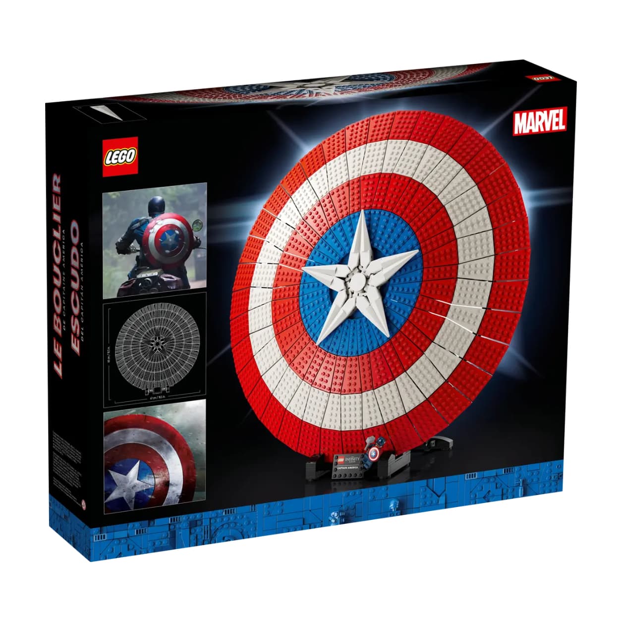 Конструктор LEGO x MARVEL Супергерой Защитный щит Капитана Америки Сборный конструктор 3128 шт. 76262 - изображение 2