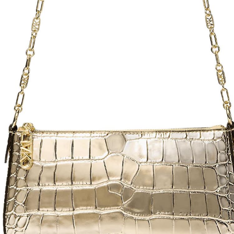 Мини-сумка MICHAEL KORS Empire Кожа Плечевая Сумка Средняя Женская Светло-Золотая - изображение 3