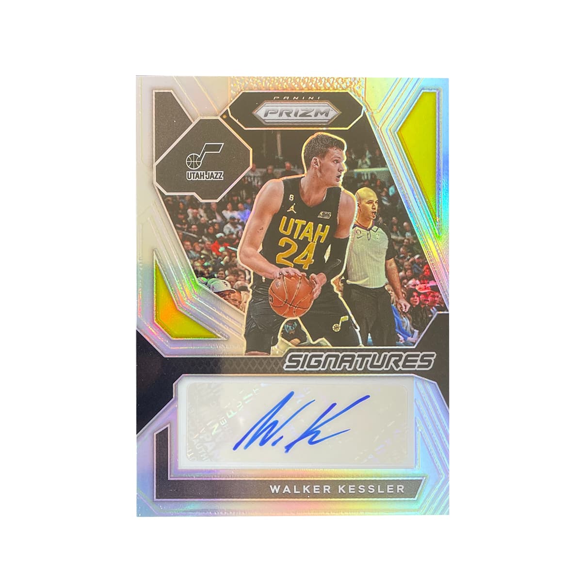 Коллекционные карточки PANINI 2023 24 PANINI PRIZM Уокер KESSLER Серебряный PRIZM Подпись PARALLEL Вкладыш Jazz Trading Карты Спортивные Карты - изображение 1