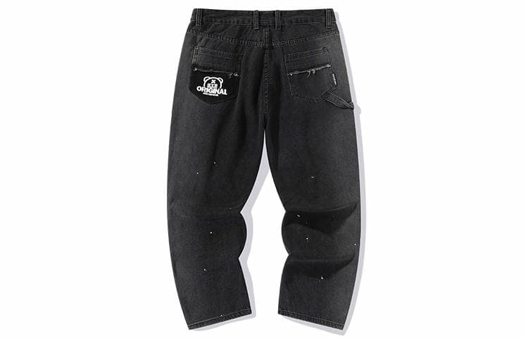 Штаны LAMLICKA Denim Wide-Leg Pants Black - изображение 2