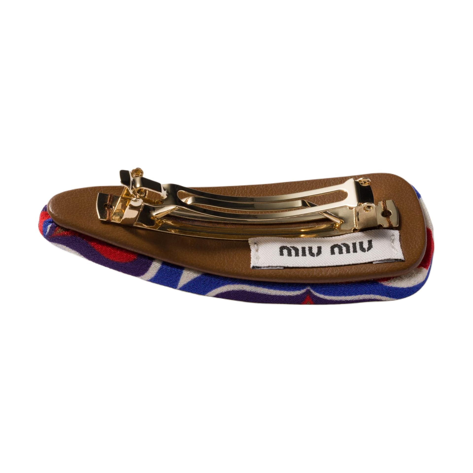 Заколка MIU MIU Оригинальный дизайн Металл Шелк Заколки для волос Женские Многоцветные - изображение 2