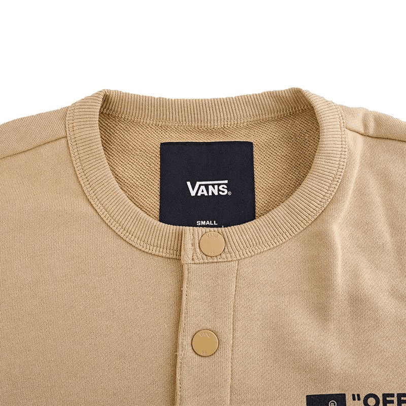 Худи Vans Off THE WALL Рабочая одежда с круглым вырезом Толстовка Мужское Хаки - изображение 3