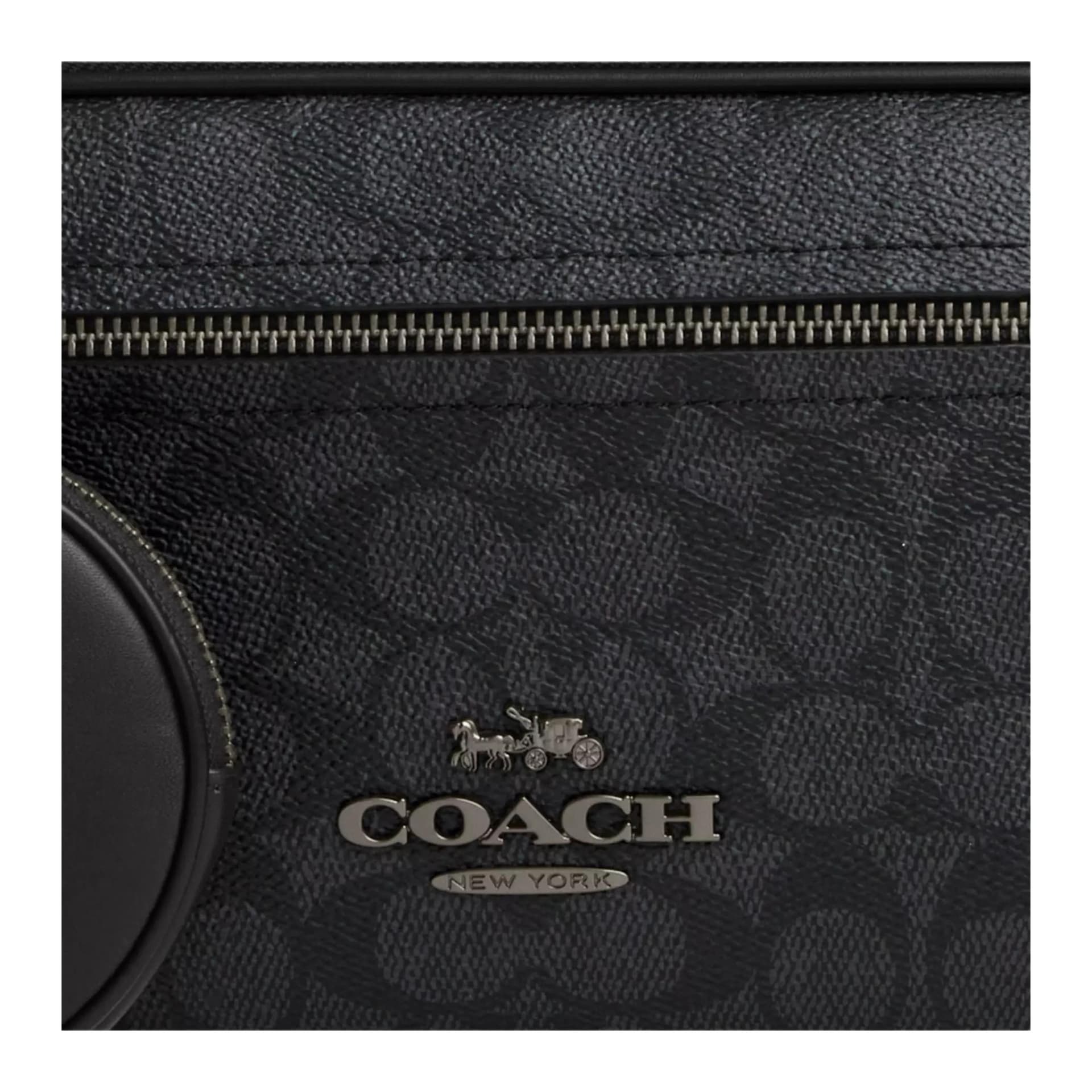 Поясная сумка COACH Elias Покрытие Холст Поясная Сумка (Бандана) Большая Мужская Черная - изображение 5