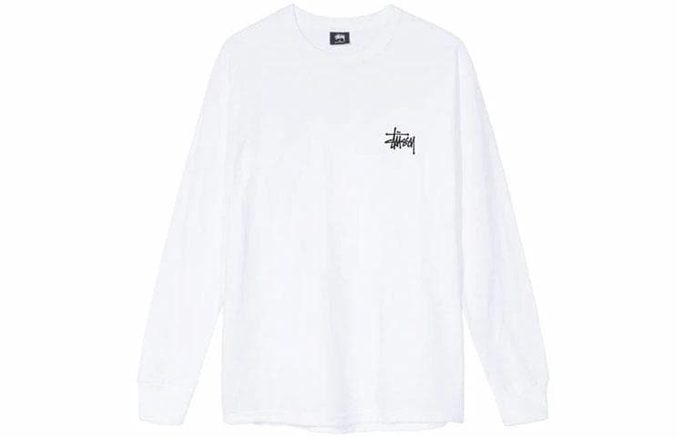 Футболка Stussy Basic L/S Tee White - изображение 2