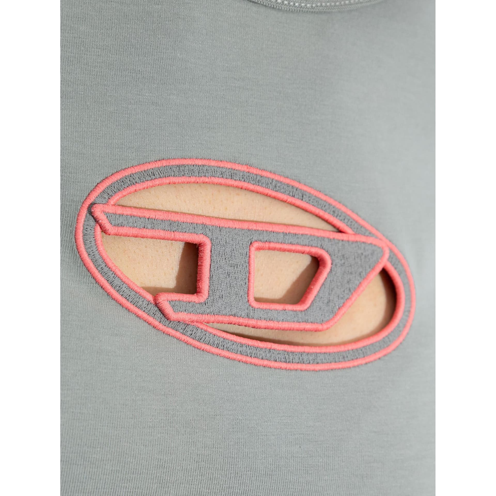 Футболка Diesel FW24 Grey T-Shirt - изображение 5