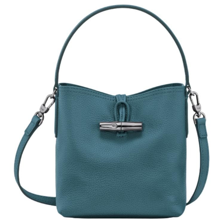 Сумка LONGCHAMP Le Roseau Коровья кожа Одно плечо Сумка Женские Павлине-синий - изображение 1