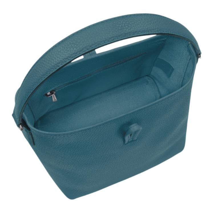 Сумка LONGCHAMP Le Roseau Коровья кожа Одно плечо Сумка Женские Павлине-синий - изображение 3