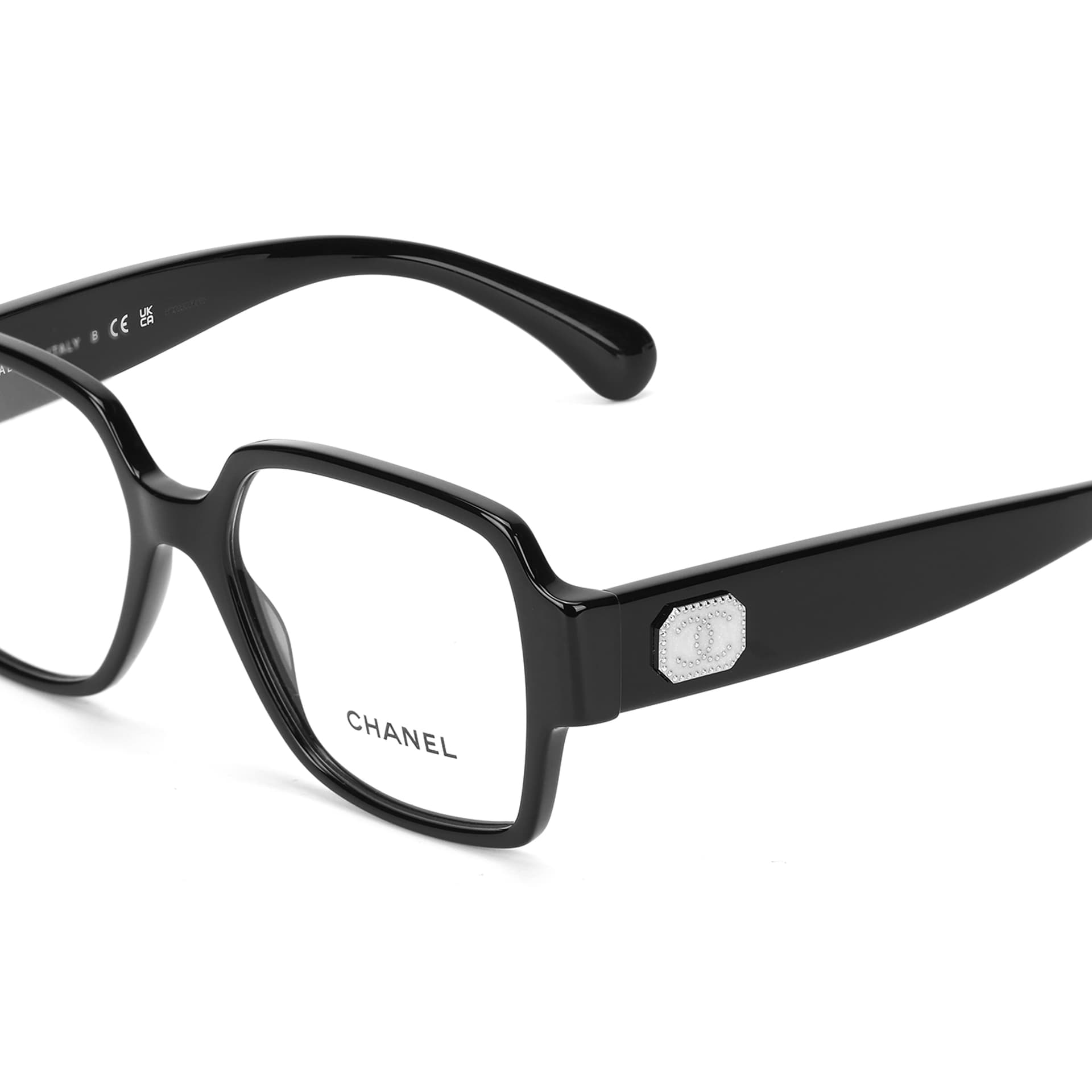 Оправа CHANEL Прямоугольная пластиковая оправа квадратные оправы для очков унисекс черный - изображение 5