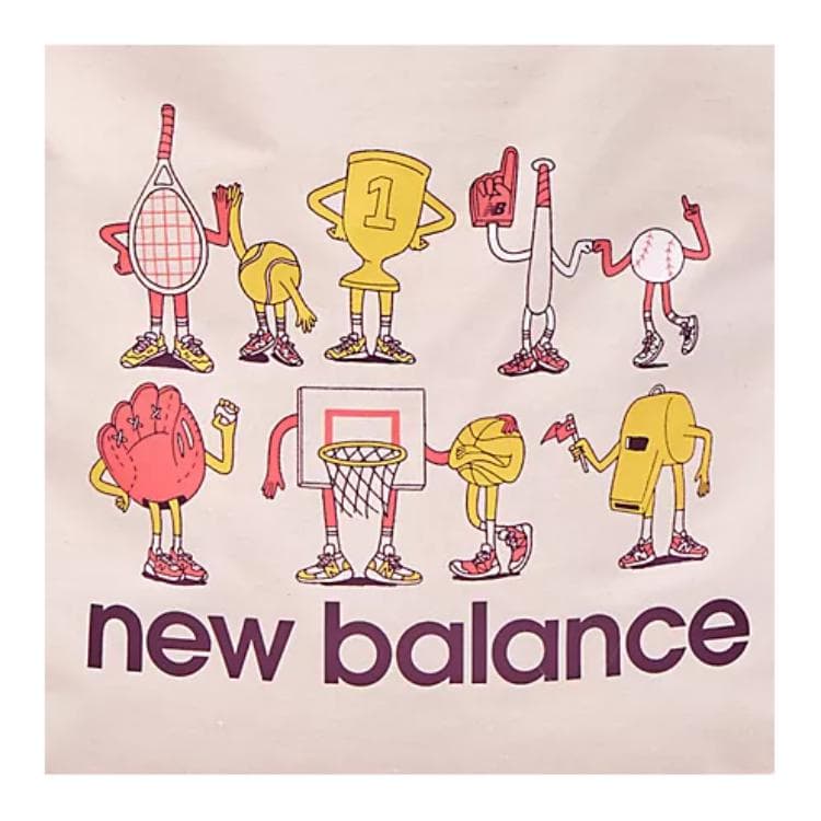 Мини-сумка New Balance Холст Тоут Сумка Сумка для покупок Сумка через плечо Женская Плавательный Красный - изображение 3