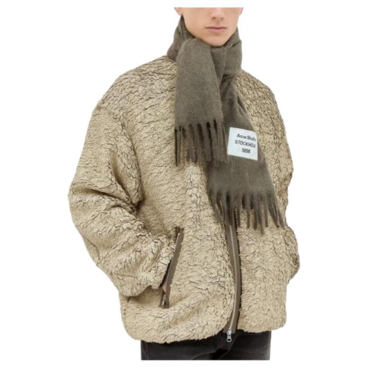 Шарф Acne Studios Вязаные шарфы из альпаки Женские Серые - изображение 2