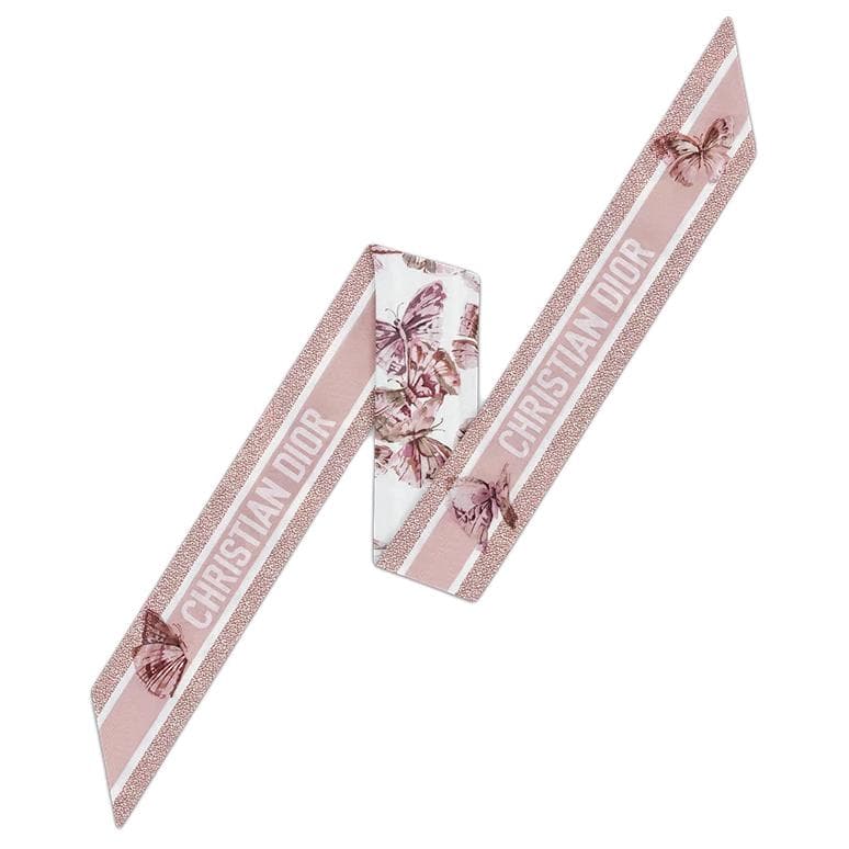 Платок DIOR Шарфы из шелка Тутовый женские розовые - изображение 2